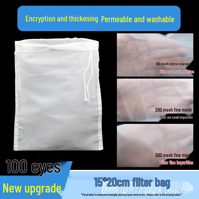 Nylon Mesh Fish Tank Filter Bag - 200 Mesh for Water Purification and Waste Removal