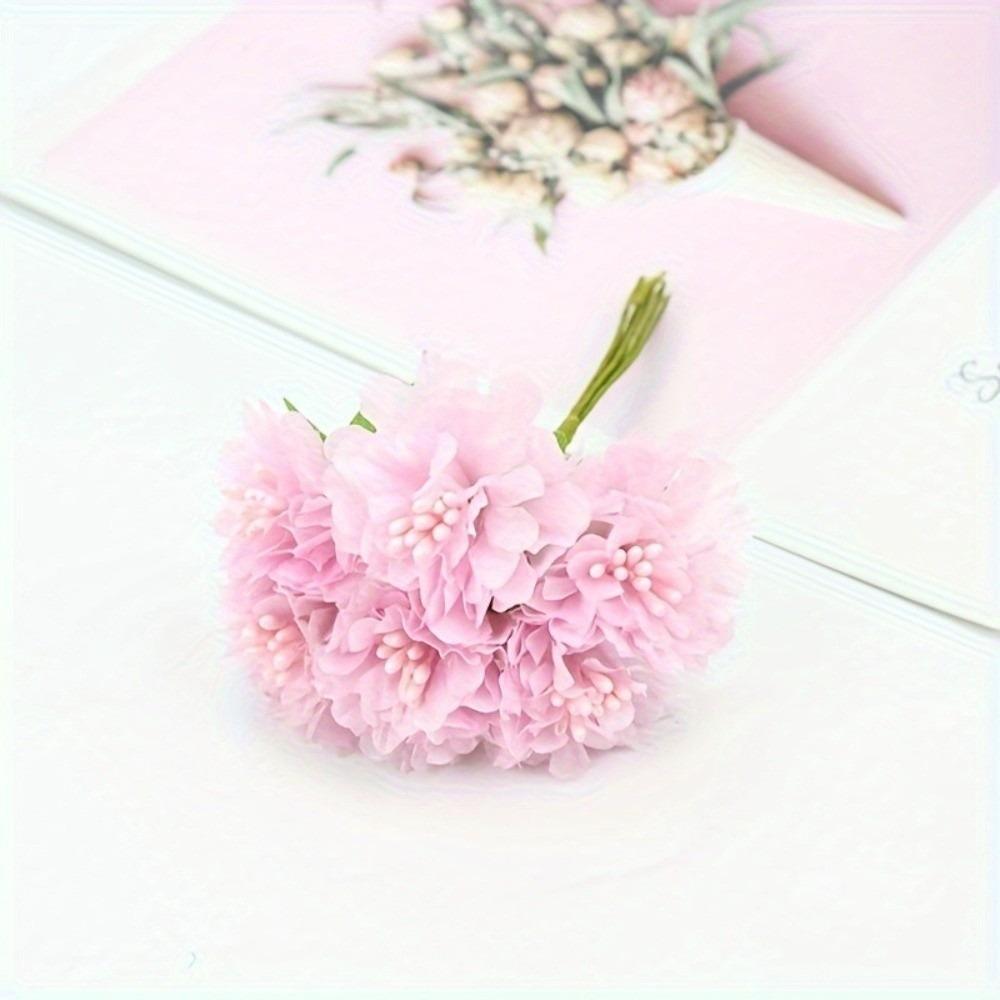 6 Heads Hydrangea Bouquet Small Bundle Artificial Flowers Creative Simulation Flowers Gift Bouquet