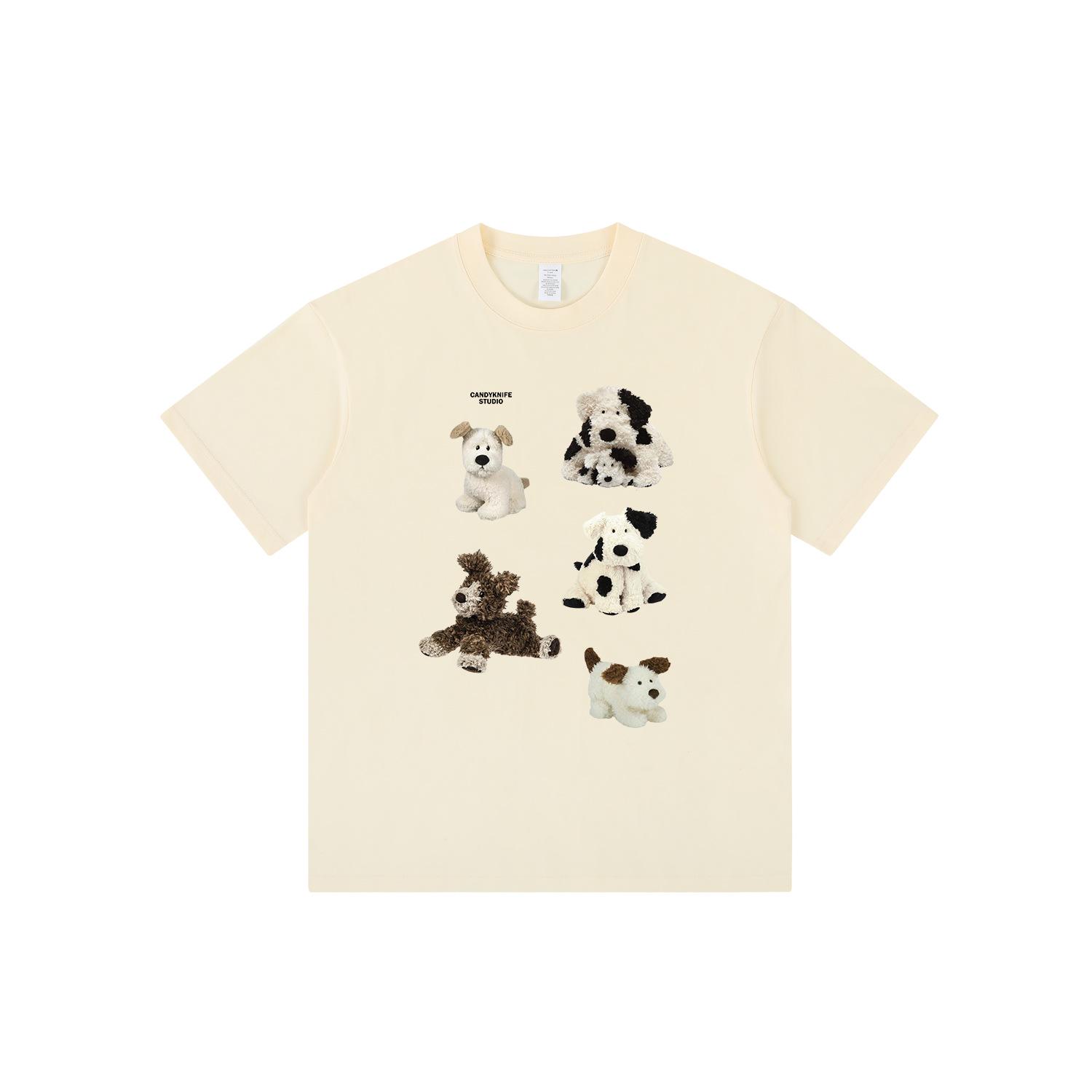 

Женская футболка в стиле ретро, с коротким рукавом – Лето 2024, Свободный крой, Круглый вырез, 100% хлопок, Белая Small бежевый