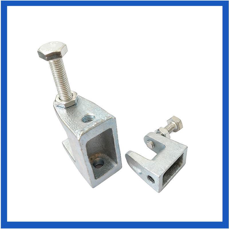 Cast Iron Tiger Clamp: Square Galvanized Steel Hanger for Pipes, Various Specs Available