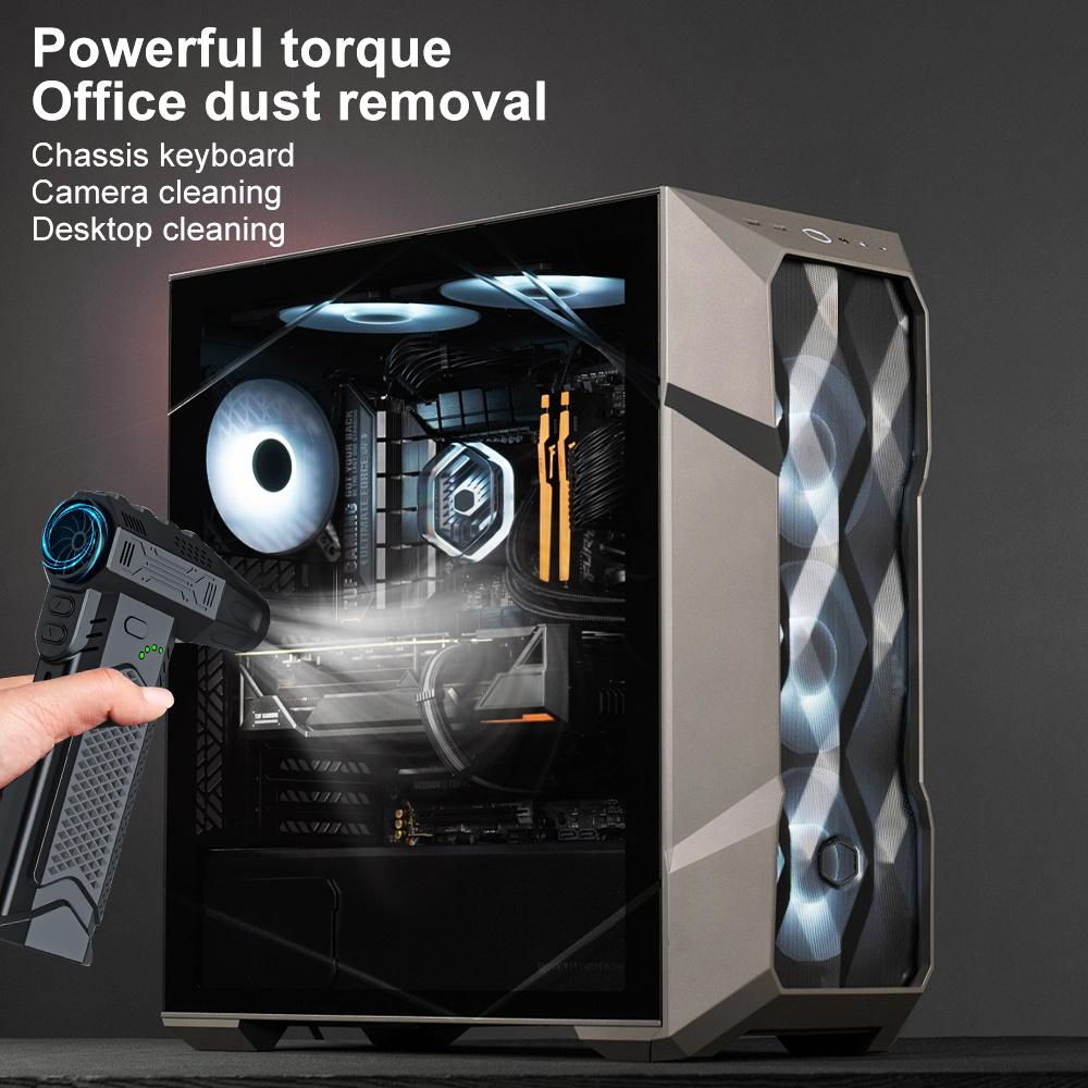 Cleaning Blower Tool Violent Fan Electric Air Duster B002 2025 Turbo Jet Fan Portable 3 Outlet Nozzles Blowing Snow 400000RPM Blow and Suction 2 In 1