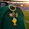 Fodbold Perifer Nøglering, Fodboldtrøje Nøglering med Emaljefarve, Let Bærbar Sportsfan Tilbehør