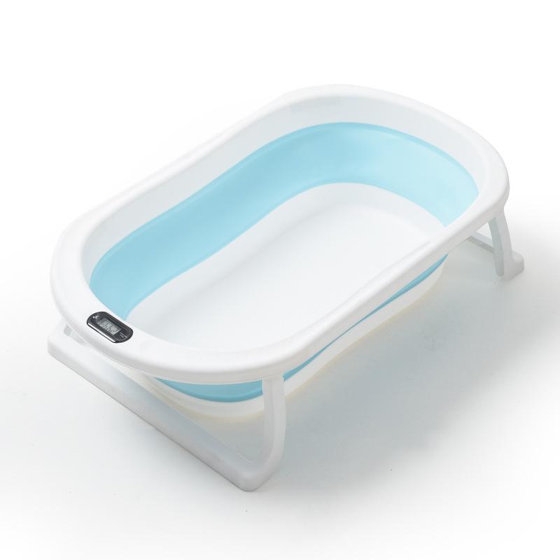 Folding Bathtub Children Lying Electronic Temperature Bath Tub Barrel Oversize Baby Newborn Supplies Baby Bath Universal