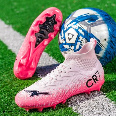 Professional Soccer Shoes Men Grass Training Anti-slip Football Shoes Men Boots High-top Wear-resistant Sports Shoes Men