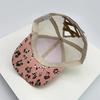 Baseball Tail Cross Criss Print Leopard Bronzing Women New Brand Latest Fresh Caps Peaked Hats Mesh Breathable Sunshade Versatile Trucker Fashion