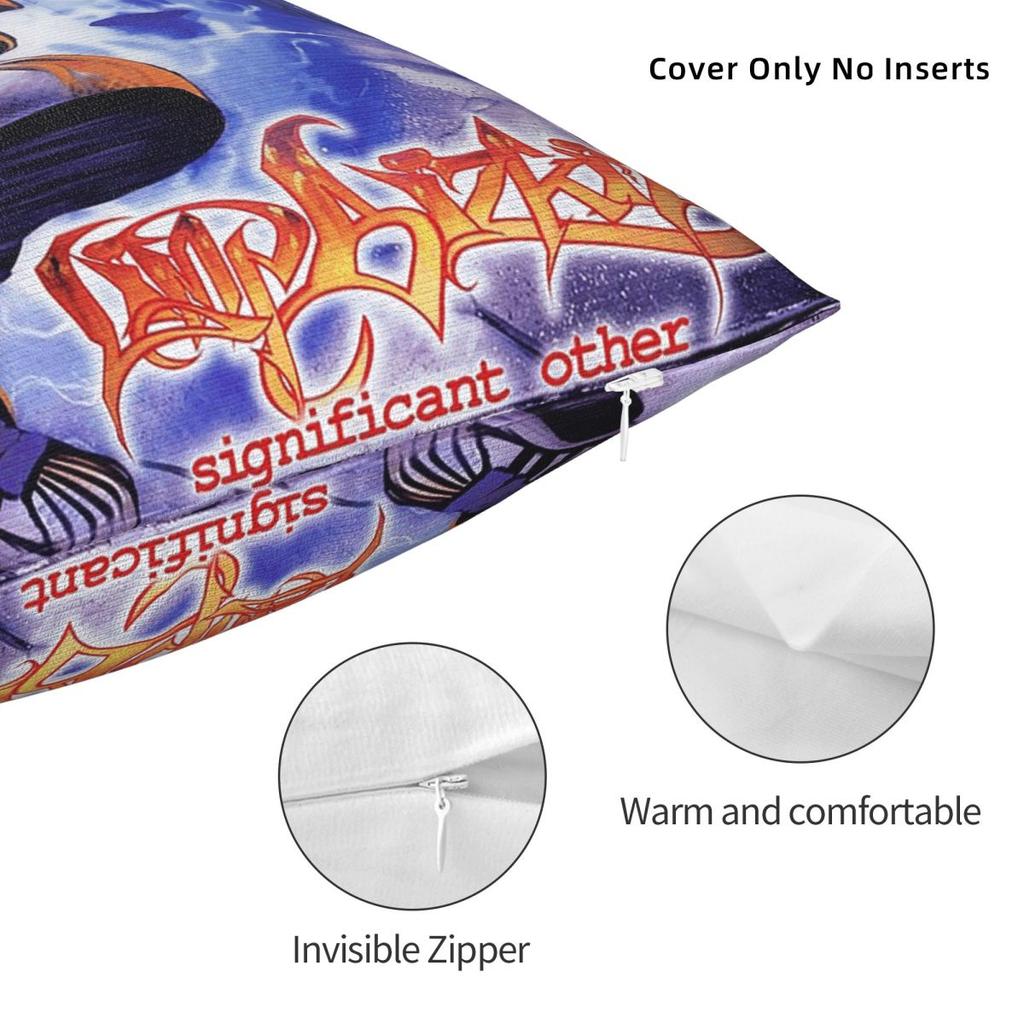 Limp Bizkit Amerikaanse Rap Rock Vierkant Kussensloop Kussenhoes Kussensloop Sierkussenhoes voor Thuis Bank Woonkamer