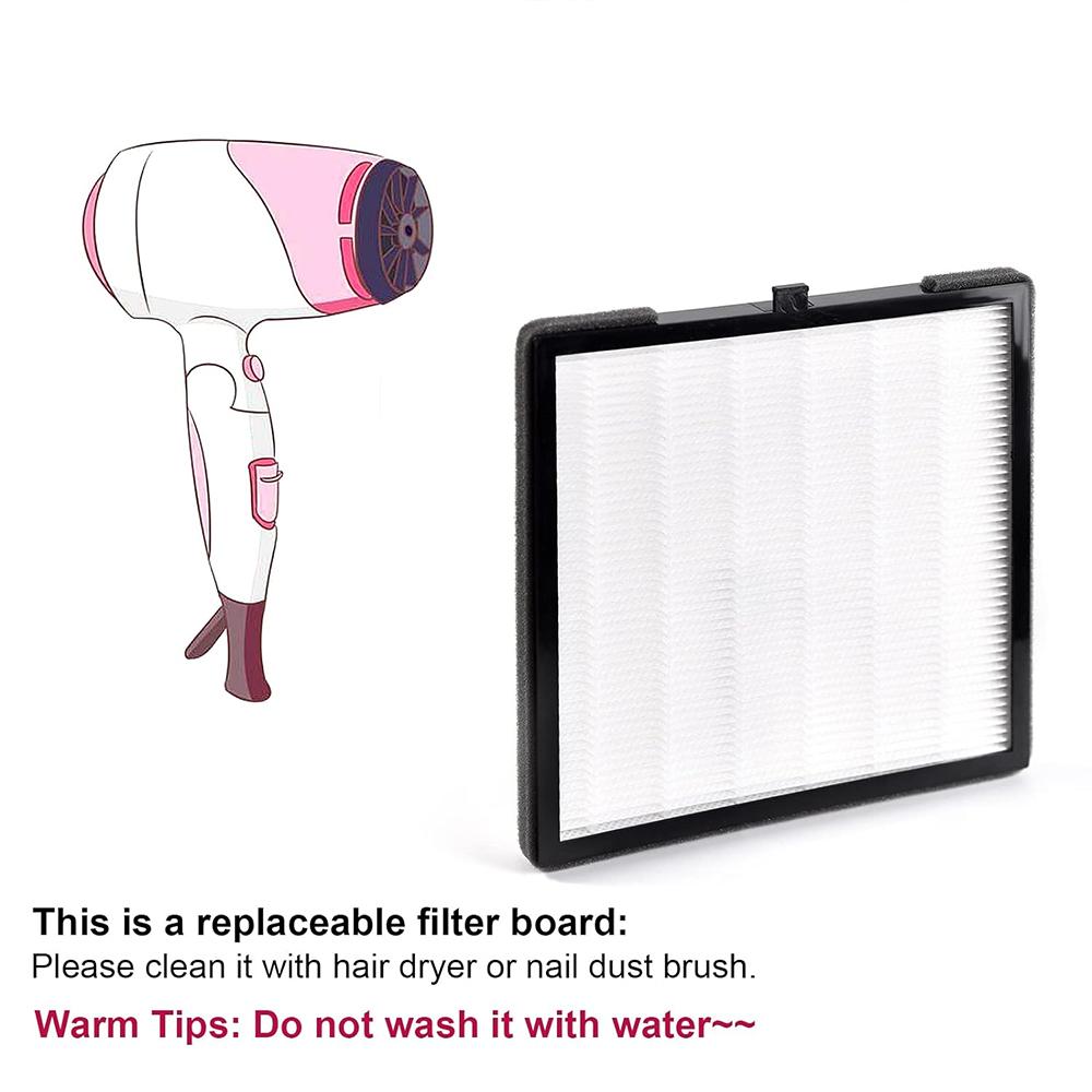 Nail Dust Collector Strong Suction Dust Extractor Fan Collector Nail Vacuum Cleaner Fan Reusable Filter Nail Dust Cleaner