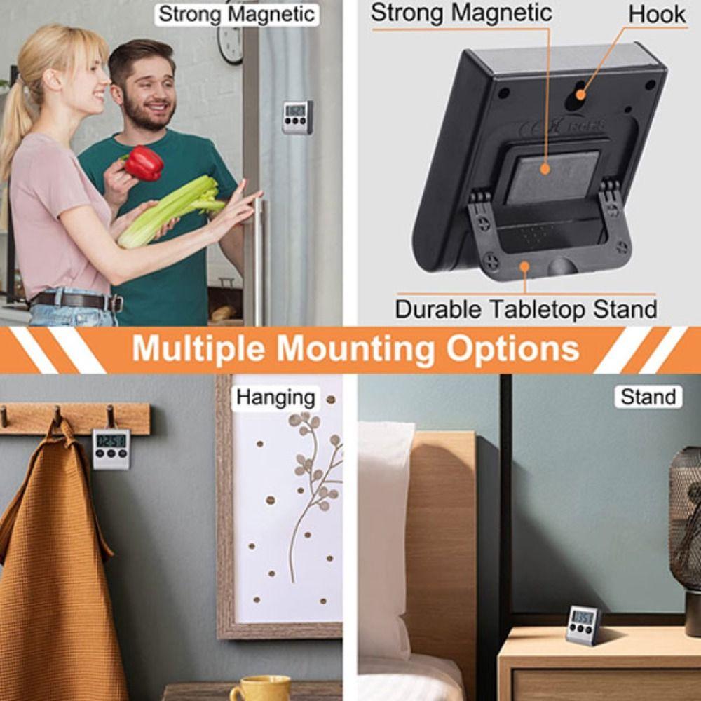 Magnetischer Positiver Countdown-Timer Lauter Alarm Koch-Timer Tragbarer Digitaler Küchen-Timer Zuhause