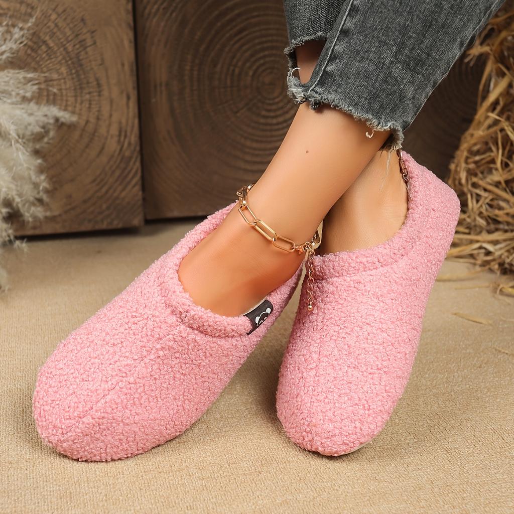 Plush Teddy Bear Slippers, Non Slip Sole, Comfortable and Warm Casual Shoes for All Seasons, Men's and Women's Home Slippers