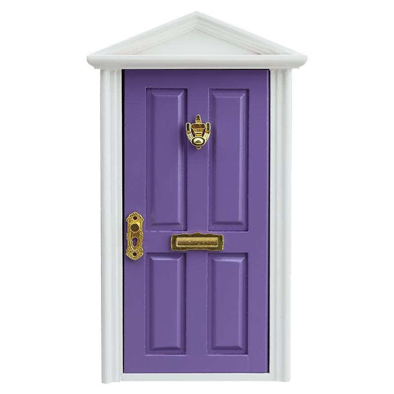 1:12 Mini Dollhouse Furniture Accessories - Colored Spire Villa Door Simulation Hardware