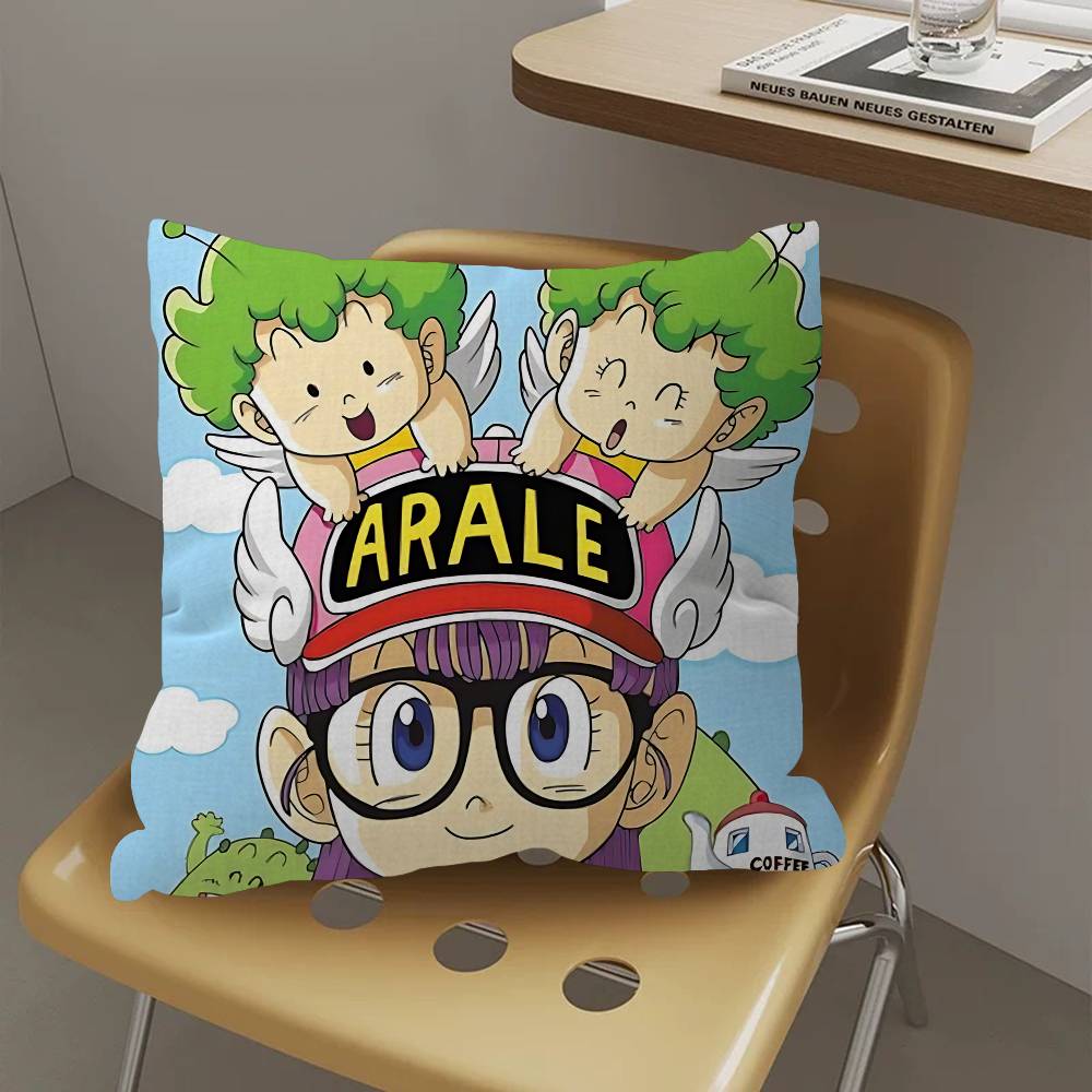 Cute K-Kawaii Dr. Slump Pillowcase Toon Gift Cushion Cover Bedroom Home Sofa Chair Seat Decor Pillow Case