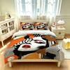 Set de așternut cu 3 piese, stil Pop Art, cu buze roșii, pentru pat, fără pilotă, material moale, lavabil la mașină și utilizat în scopuri decorative