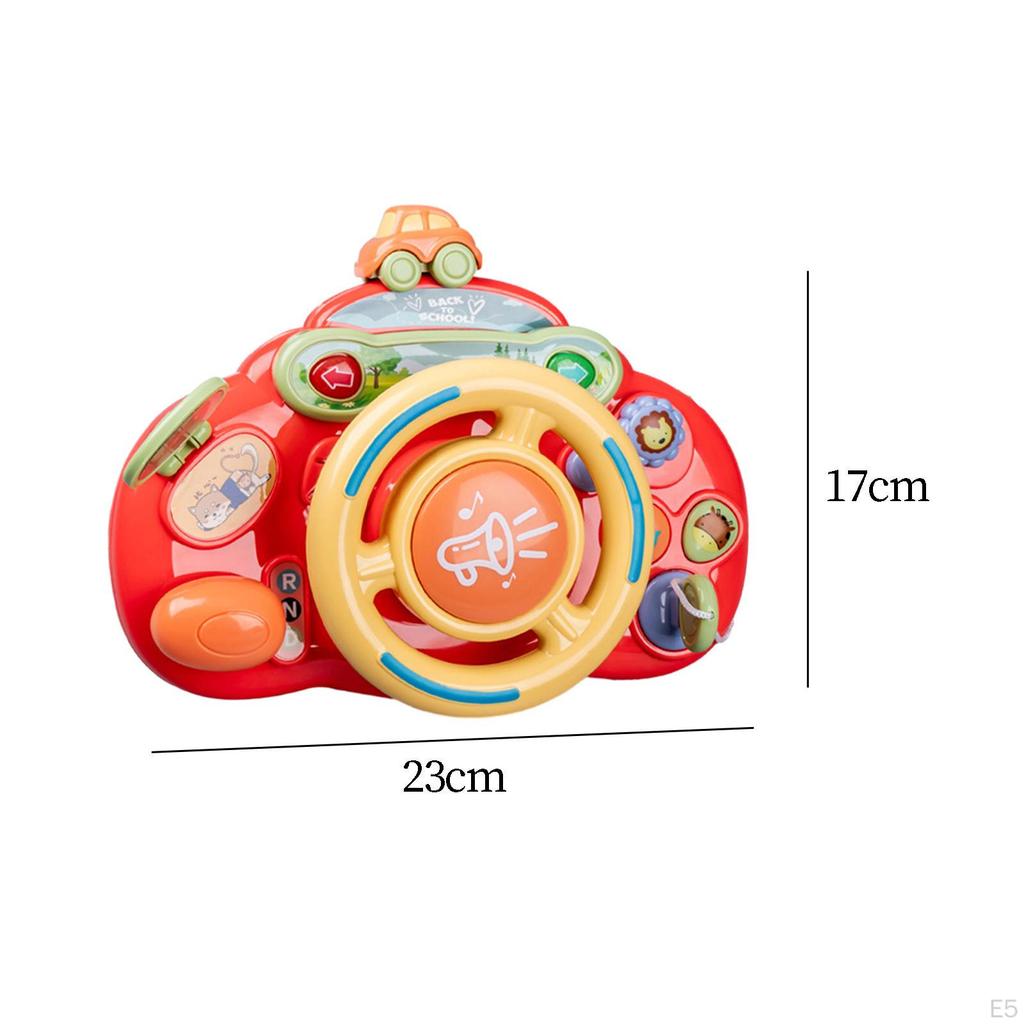 Electric Steering Wheel Toy Educational Musical Mini Interactive Learning for Kids 1 2 3 4 5