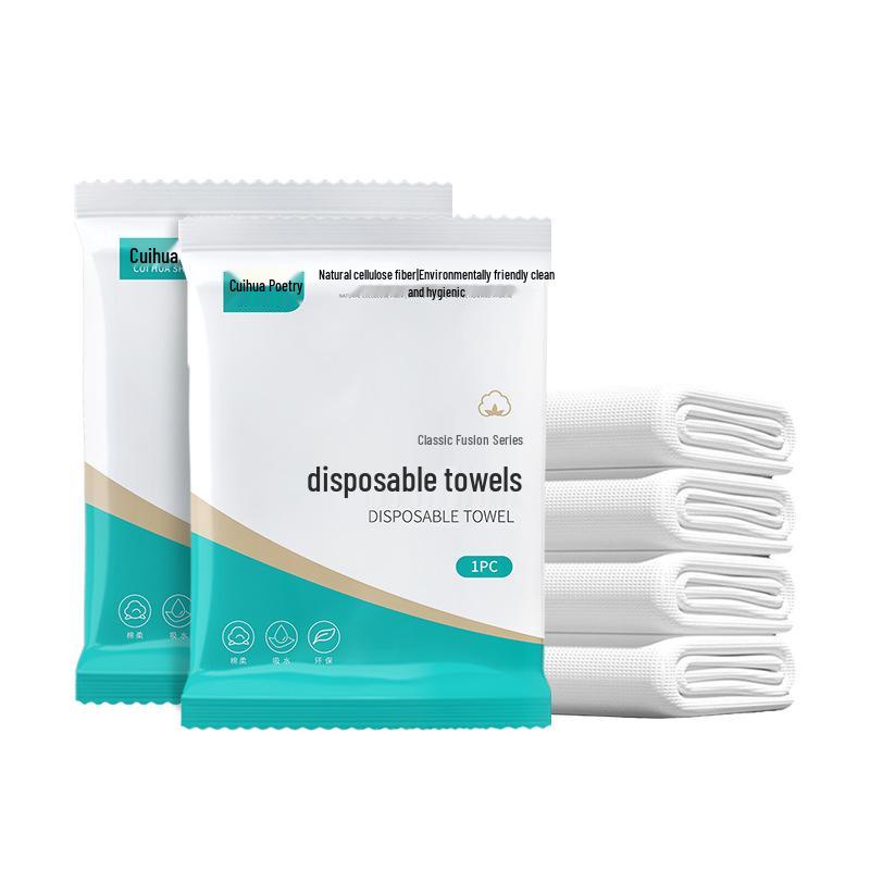 

Thick, Soft Cotton Disposable Facial Tissues for Face Washing, Hotels, Guesthouses, Travel - Extra Large, Dual Use, Dry/Wet 30*50cm (Standard Towel)