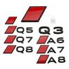 NEUES 3D ABS Auto Styling Logo A3 A4 Q3 Q5 Heckklappen Plakette Emblem Aufkleber für A3 A4 A5 A6 A7 A8 Q3 Q5 Q7 Q8 Auto Zubehör