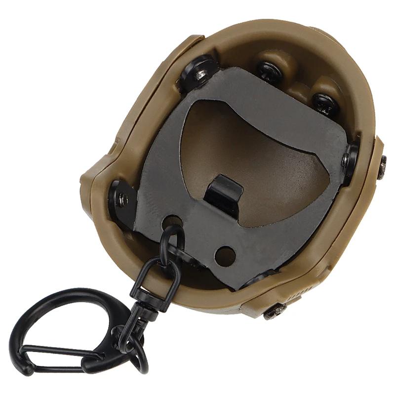 Mini Fast Helmet Keychain Hiking Camping Bottle Cap Opener Decrowner Dummy Helmet Shaped Toy Decoration Gift Outdoor Tool
