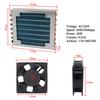 Radiator condenser cu carcasă mică pentru frigider congelator schimbător de căldură răcit cu apă cu aripioare de aluminiu și tuburi de cupru cu ventilator răcit cu aer