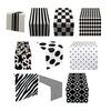 Decorative Table Cover for Home Modern Geometric Runner, Black And White Checkered Minimalist Decoration 72 Inch Striped Runner Dining Decor