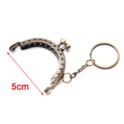 1ks 5cm peněženka na mince kovový rám s klíčenkou DIY obloukový rámeček kiss spona zámek