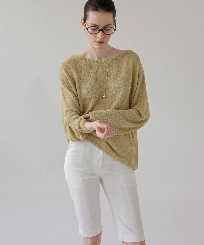 Keullaepeu Summer Knee-Length Capri Pants_Ivory