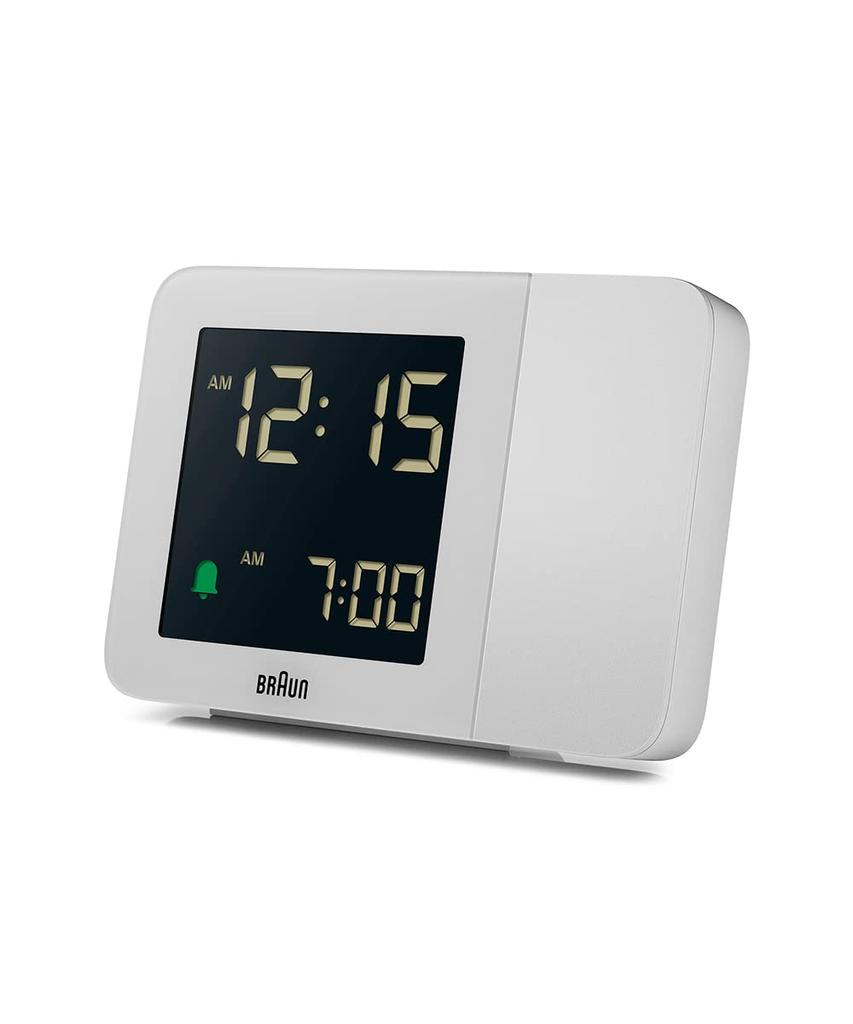 Braun Digital Projection Alarm Clock BC15W Officially Imported White,