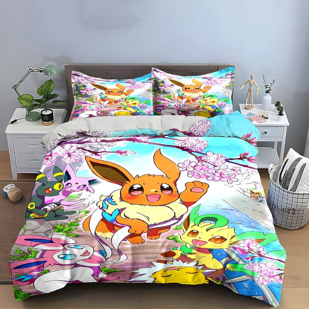 Charming creatures under blossoms Bedding sets Duvet covers Pillowcases(1* Duvet Cover 2* Pillowcases without duvet insert)