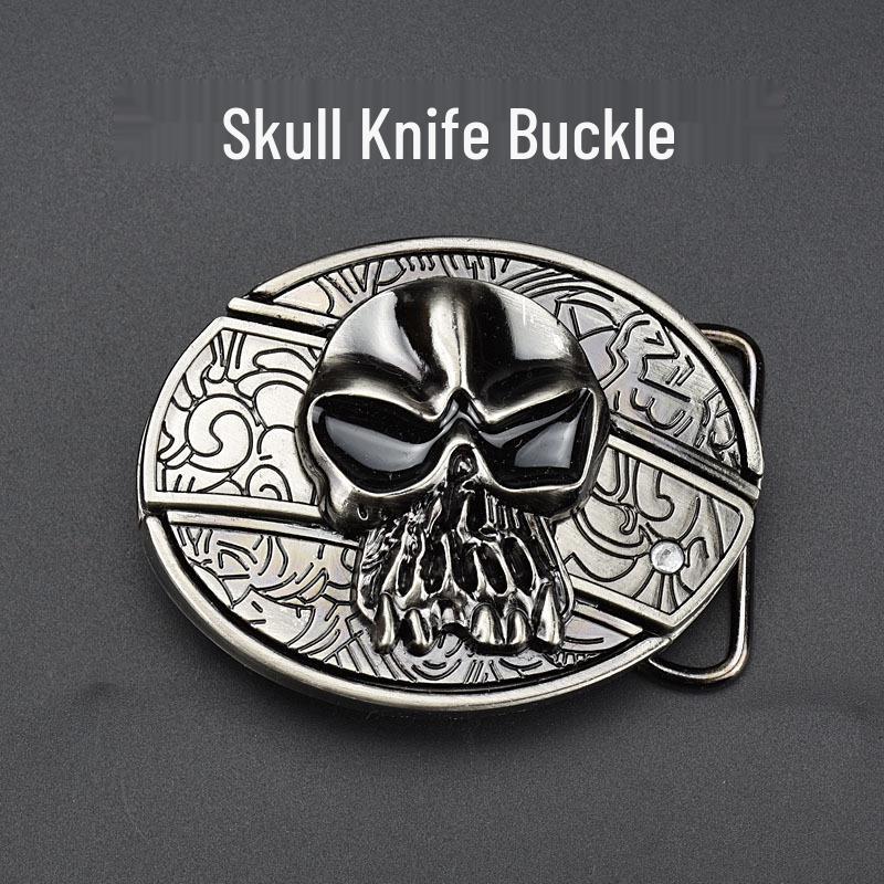 Men's Casual Punk Alloy Knife Buckle Belt