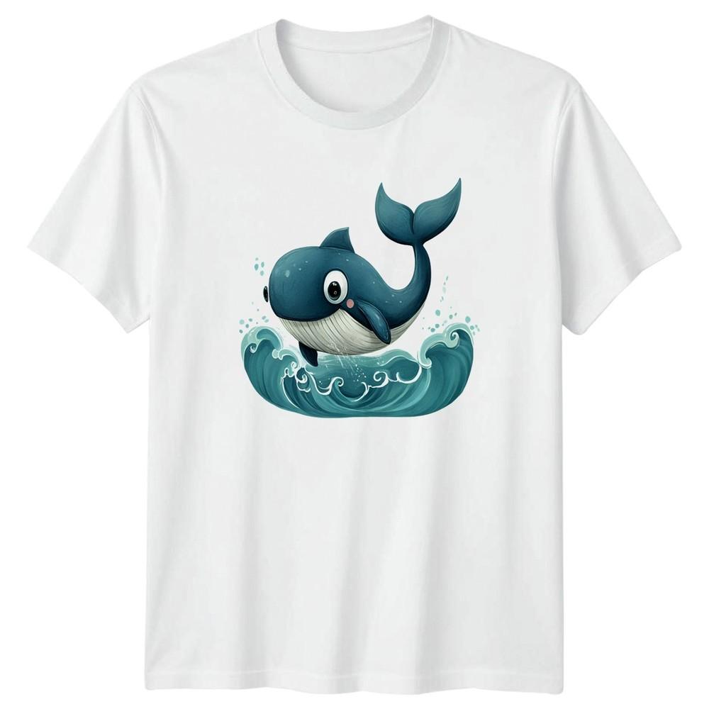 Cute Whale TShirt Undersea Wildlife Ocean Birthday Gift For Him And Her S