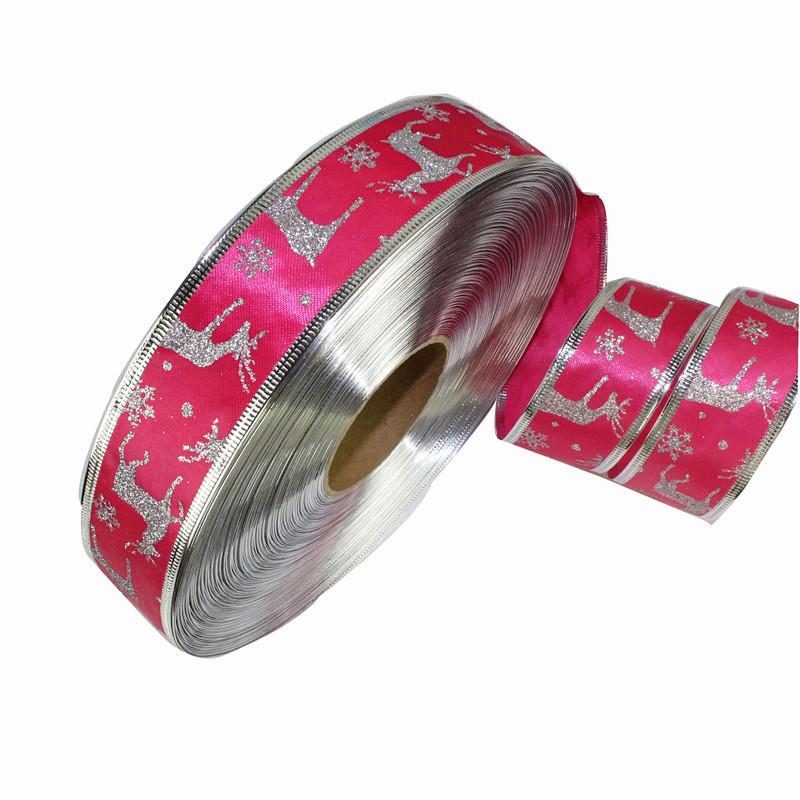 

Festive 38cm Cute Cartoon Snowflake Reindeer Blue And Rose Red Ribbon Decoration For Christmas Home And Garden