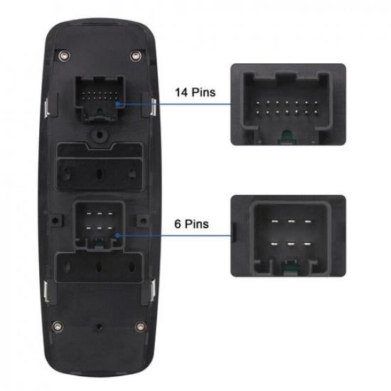 Master Window Control Switch For 17-19 Dodge Journey 68307001AA Button BlueLight
