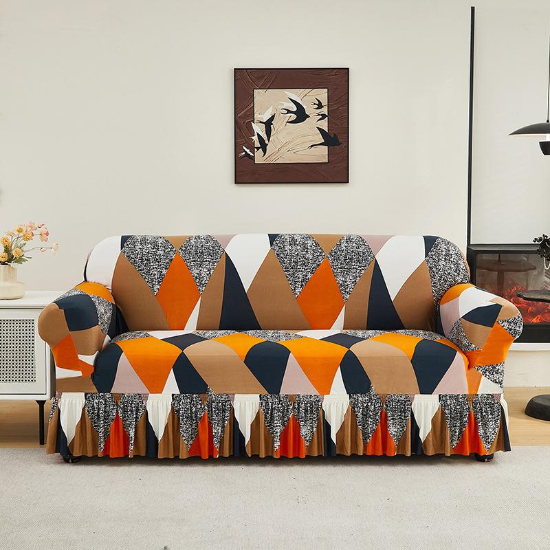 New Sofa Cover One Piece Elastic Universal Cover Two Person Universal Anti Cat Scratch and Dust Proof Sofa All Inclusive Cover