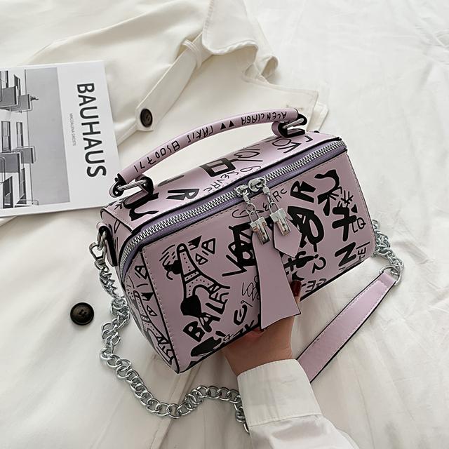 Women Graffiti Handbags Shoulder Bags Women Bag 2024 Luxury Design Women Leather Handbags and Purse Fashion Crossbody Bags For