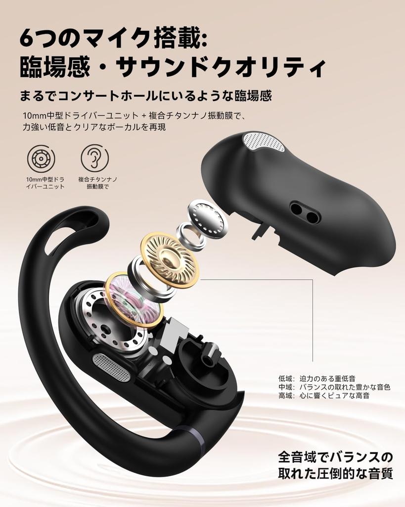 Bluetooth Wireless Earbuds with 6 Silicone AI Smart ENC 90 Hours of 2025 Latest Bluetooth IPX7 HIFI Sound Leakage Innovative Bone Conduction Ideal for