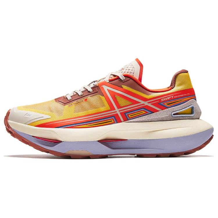 New Anta Champion Series Cushioning Wear Resistant Low Top Outdoor Shoes Men's Beige Red Orange 112416601A-3