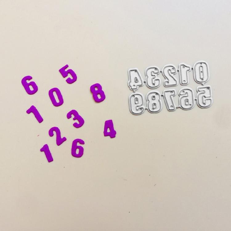 Numbers Cutting Dies Metal Stencil Template Mold Decoration for Home School