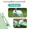 Portable Clip-On Dog Poop Bag Dispenser with Paw Print Design Hands-Free Waste Bag Holder, Durable Plastic for Outdoor Walks & Park Cleanups