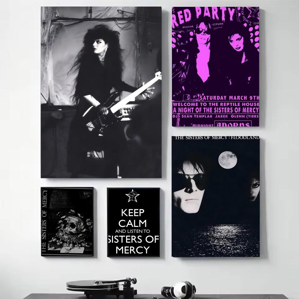 1pc Music Badn The Sisters Of Mercy Poster Poster HD Posters Home Room Bar Cafe Decor Art Wall Painting Picture