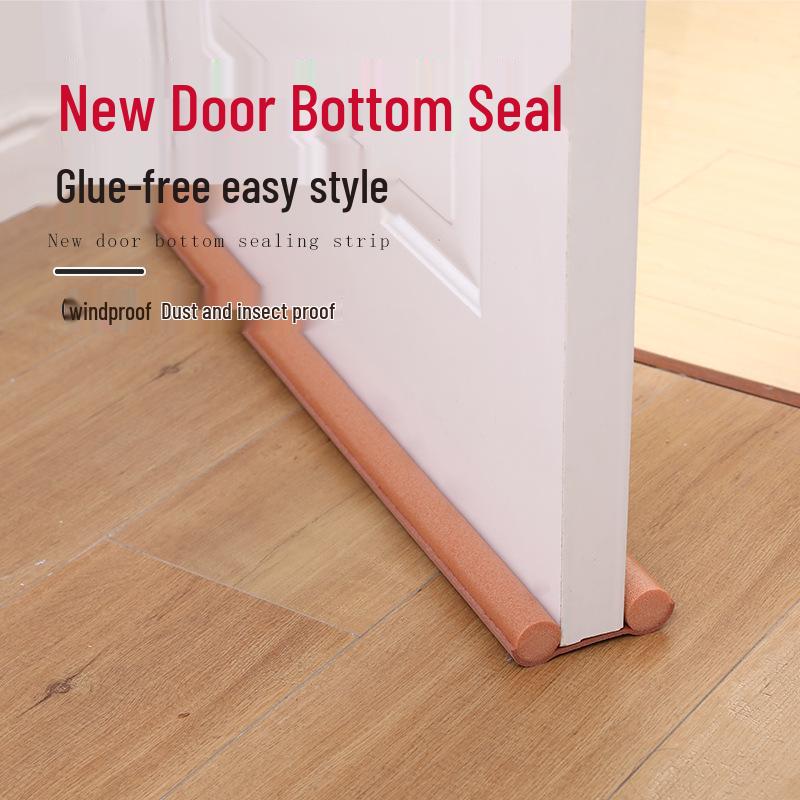 Upgraded PU Leather Door Bottom Seal: Soundproof, Windproof, Heat-Insulating, Wear-Resistant, Anti-Slip Foam Adhesive Strip