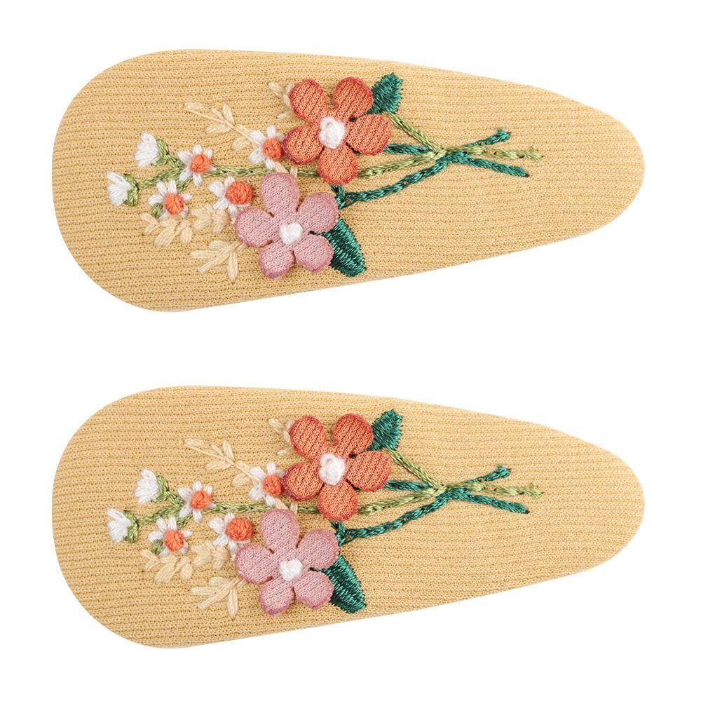 

2Pcs/lot Colorful Children Flower Hair Clips Kids Hair Accessories Girls Barrettes Oval BB Clips 8