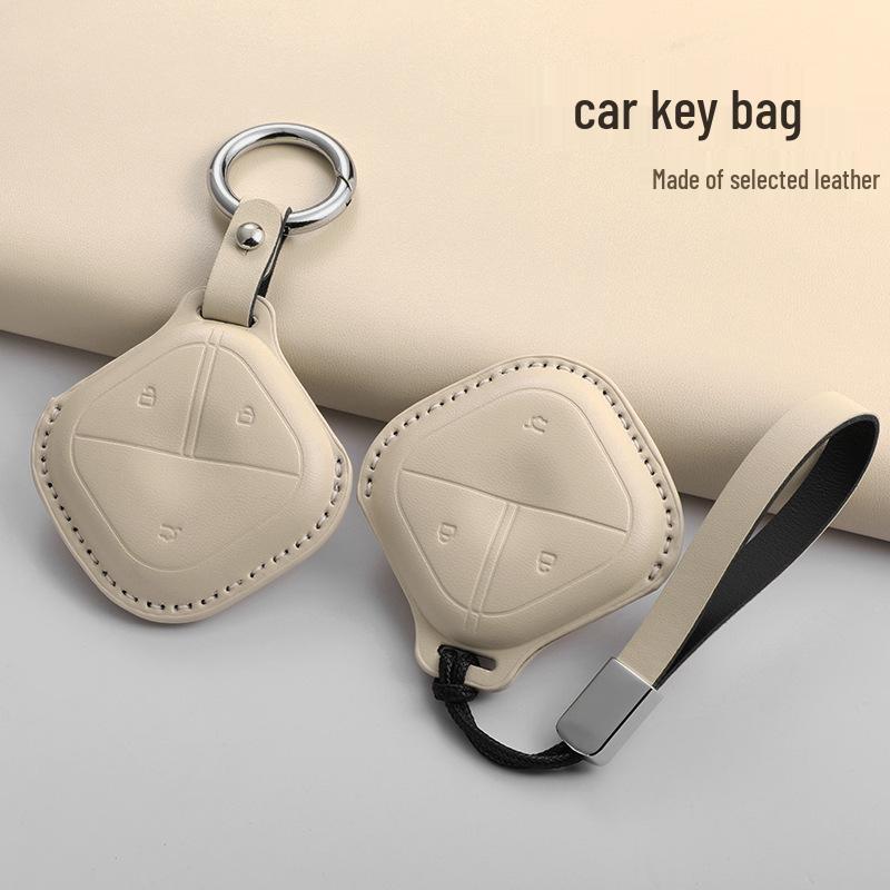 Wuling Bingo & Baojun Yueye Pink Leather Key Cover for Women