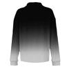Women's Retro Street Lazy V,neck Long Sleeve Button Gradient Pullover Top