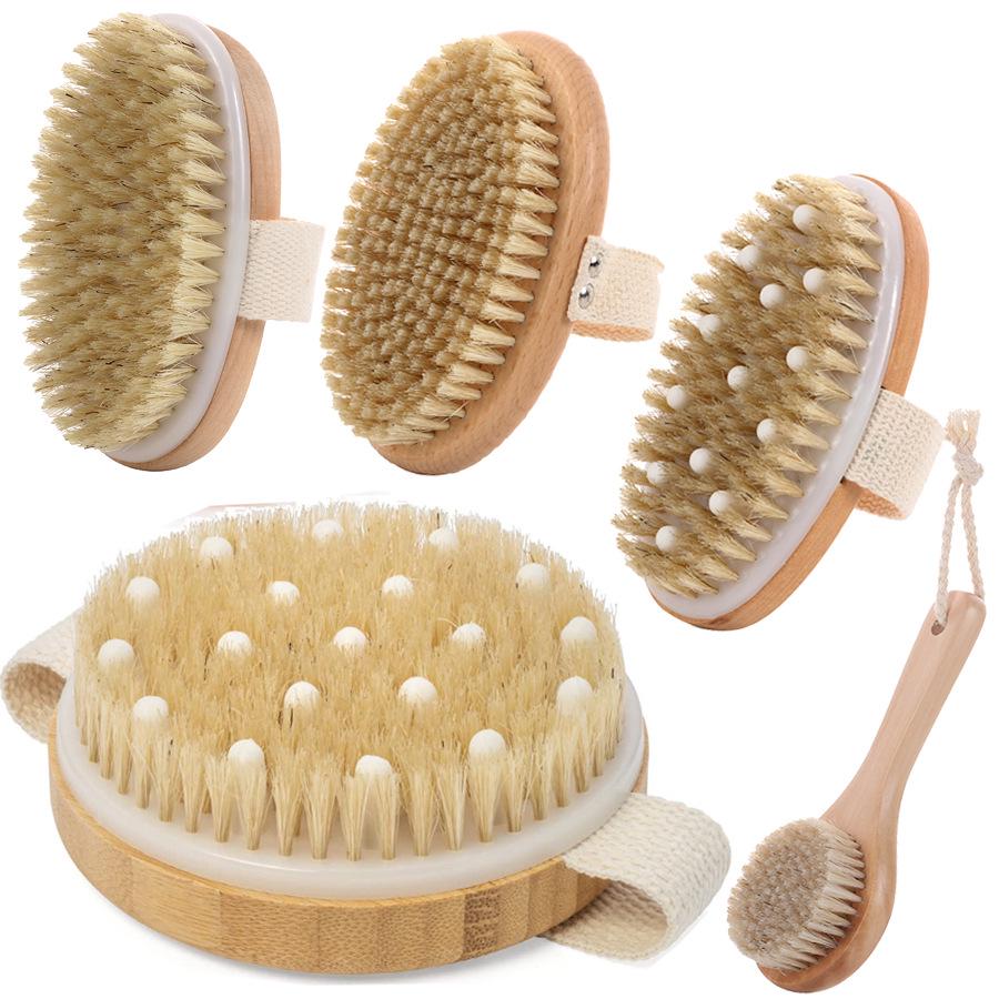 Cross-Border Bristle Massage Bath Brush - Handheld Round Body Brush