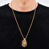 New Fashion Half Buddha Half Demon Retro Pendant Good and Evil One Thought Necklace Jewelry