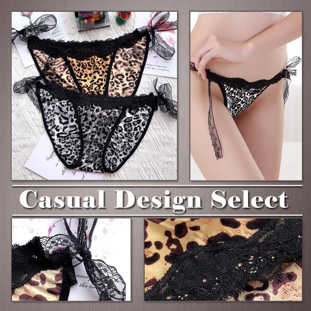 ONE LIMITATION Leopard Print Lace Thong PT003 Panties, Panties, Underwear, Lingerie, Women's, (2. Brown)