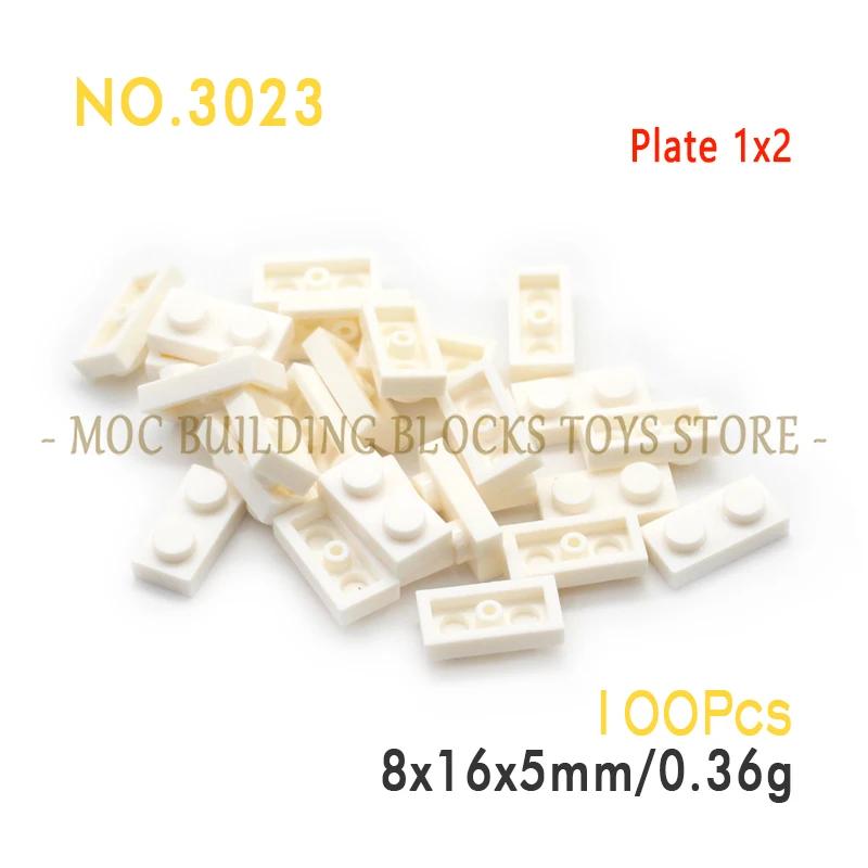 Moc Parts 3023 Plate 1X2 Building Block Bricks Classic Diy Architecture Creative Education Compatible With Accessories Toys