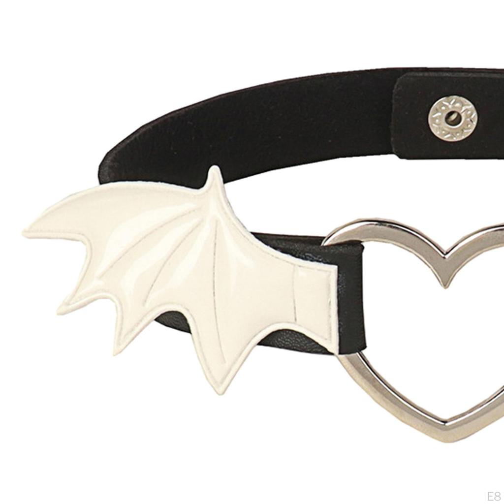 Choker Halskette PU Leder Geschenk Herz Rock Gürtel Schlüsselbein Kette Punk Steampunk für
