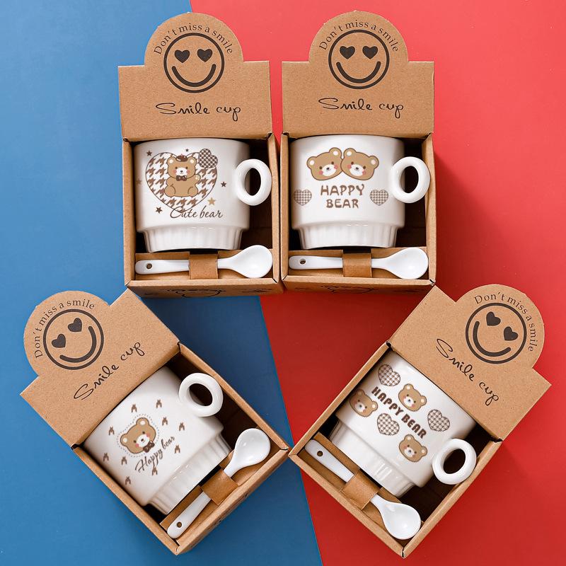 Ceramic Cup Gift Box Set Coffee Cup Creative Event Promotional Gifts Holiday Cup Souvenir