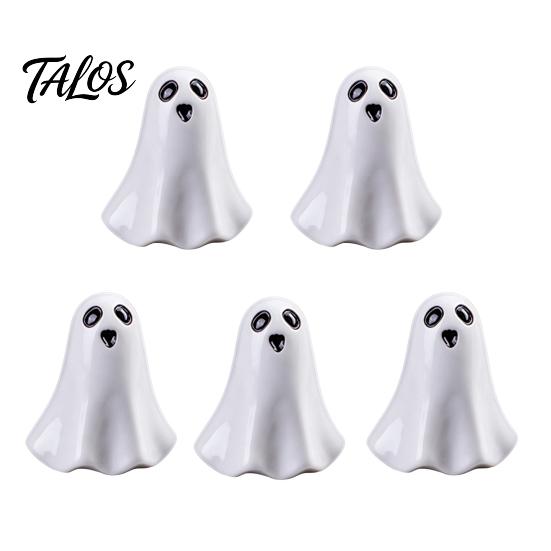 Reusable Halloween Holiday Ornaments 5Pcs Mini Ghost Figurines, Tiny Resin Ghosts for Decoration, Funny Gifts Friends Spooky Tiered Trays Tabletop