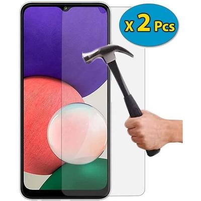 Tempered Glass for Samsung A22 5G (6.6") - Pack of 2 Films - Transparent - Scratch-resistant - Easy Installation