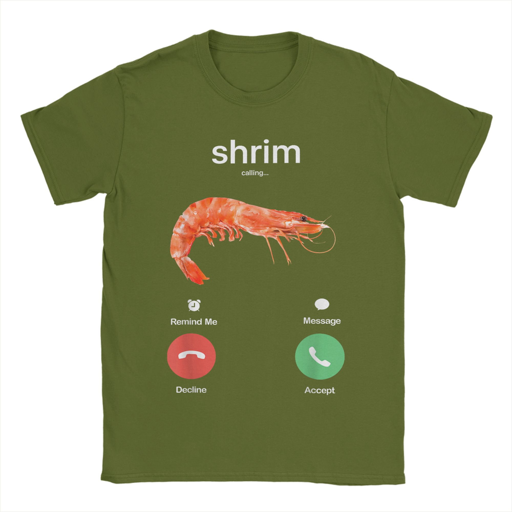 

Shrim Is Calling T Shirt Men Short-Sleeve Funny Shrimp Meme T-shirt Streetwear Tee Tops For Husband Boyfriend Slim Fit Tshirt 4XL